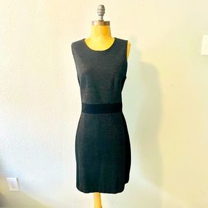 Theory Taline Persuade in Charcoal Colorblock Sheath Dress
